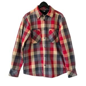 North Face Arroyo Flannel Long Sleeve Red, Yellow and Blue Plaid Shirt Size M